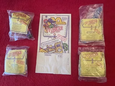 1992 McDonald’s M Squad NEW Sealed Mint Complete Set Of 4 + 1 Bag • $17.95