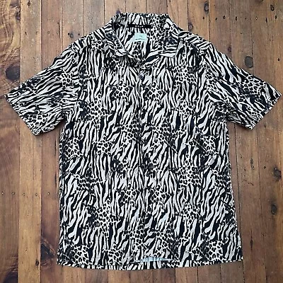 Ksubi Black & Beige Zoo Resort Shirt Size S • $30