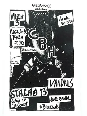 $14.95 • Buy Gbh Rare Us Appearance Casa De La Raza Santa Barbara Ca Punk Concert Poster