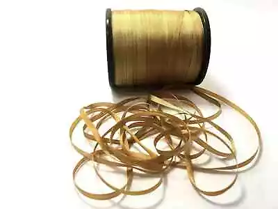 Hand Dyed Variegated Gold #20 Pure Silk Embroidery Ribbon 4mm 1/8  Wide Japan • $6.91