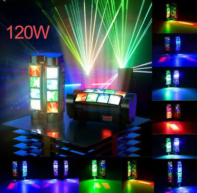 120W 8 LEDs Spider Moving Head Stage Lighting Beam DMX Disco Party DJ Light RGBW • $63.49