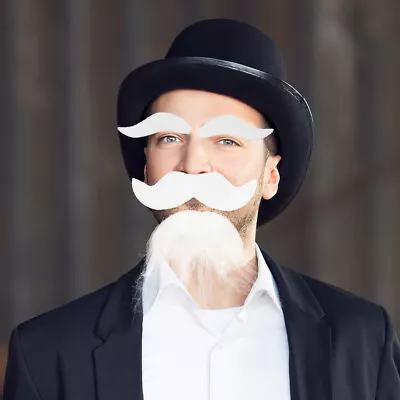  Fake Beard Costume Props Kids And Mustache Christmas Party Gentleman • £6.88