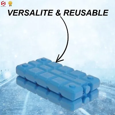 Freezer Blocks For Cool Cooler Bag Ice Packs For Lunch Box Picnic Reusable 4pk • £7.99