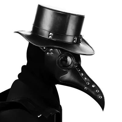 Plague Doctor Mask Bird Long Beak Faux Leather Steampunk Cosplay Party Halloween • $29.99