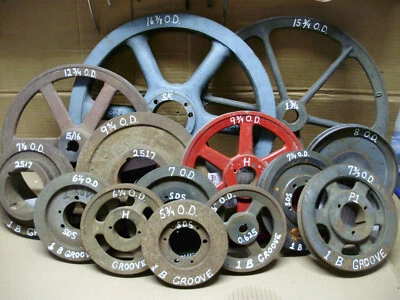 $26.95 • Buy B Or 5L V-Belt 1 Groove Pulleys, Cast Iron, Shaft Straight Bore Or Bushings