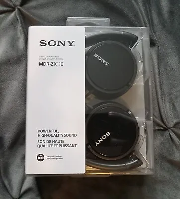 Sony MDR-ZX110 Over The Ear Stereo Headphones - Black • $15