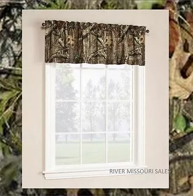 Mossy Oak Break-Up Infinity Curtain Window Valance Dimensions: 60  X 14  - NEW • $19.89