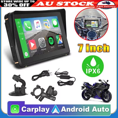 7  Touch Screen Portable Motorcycle GPS Navigator Carplay Android Car Waterproof • $183.99