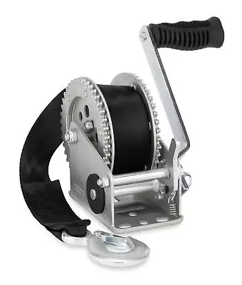 Camco 50000 Trailer Boat Winch 2-Way Ratchet & 20ft Strap 2000lb Weight Capacity • $44.99