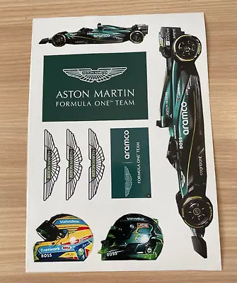 Aston Martin Racing F1 Formula 1 Motorsport Sticker Sheet A5 Sheet NEW 2024 • £3.75