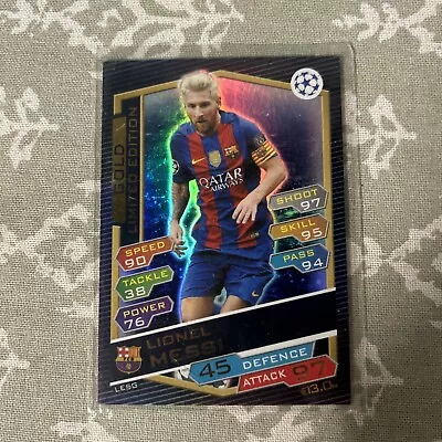 LIONEL MESSI Barca 2016 Topps UEFA Champions League LIMITED EDITION GOLD LESG! • $14.99