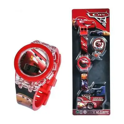 Lighting McQueen Spiderman Kids LED Flash Light Watch Digital Marvel Superheroes • $16.95