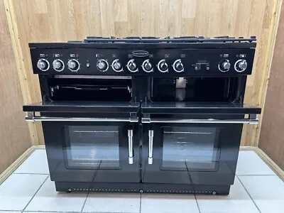 RANGEMASTER EXCEL 110 DUAL FUEL IN BLACK AND CHROME. Ref-I13 • £1250
