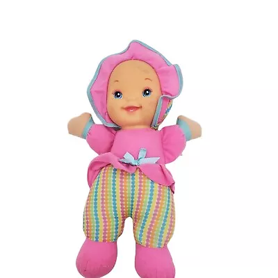 Pink Baby Doll Goldberger Hug & Giggles Soft Plush Vinyl Face Works VTG • $13.77