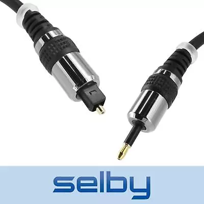 1.5m Toslink To 3.5mm Optical Jack Digital Audio 5mm Thick Cable Gold Plated • $14.95