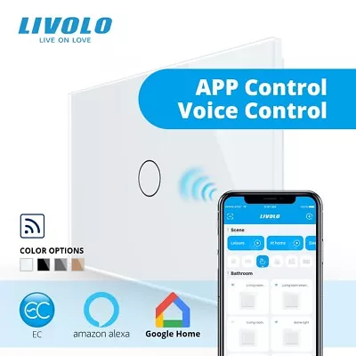 LIVOLO  EC  Smart Wall Light Switch Touch Google Alexa APP Remote Control  Zigbe • $38.28