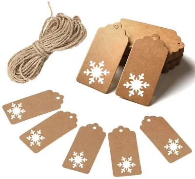 £2.97 • Buy ECO Gift Tags Kraft Paper Card Label Parcel Tags DIY Tags Xmas Hanging Ornament
