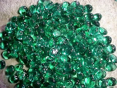 10 Lb Emerald  Green  Flat Glass Marbles Gems Vase Fillers Mosaic Tiles $24.99 • $24.88