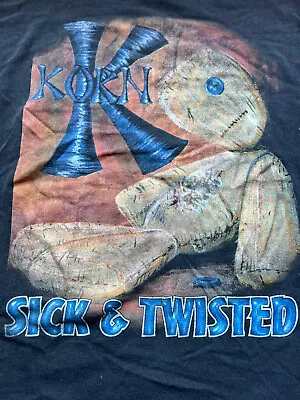$69 • Buy KORN Sick Tour T-Shirt Size XL Numetal 90s 2000 Metal Rare Vintage Issues!