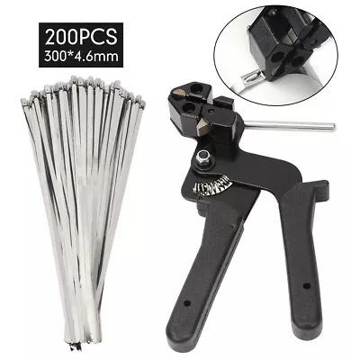 Stainless Steel Cable Tie Gun Zip Metal Tie Wrap Tool Wear Resistance Durable UK • £17.39