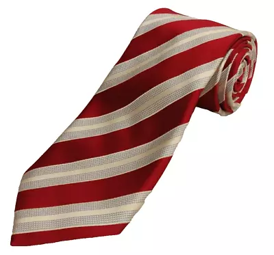 Donald J Trump Men's Neck Tie Signature Gold Collection Red Silver Tie 100% Silk • $40