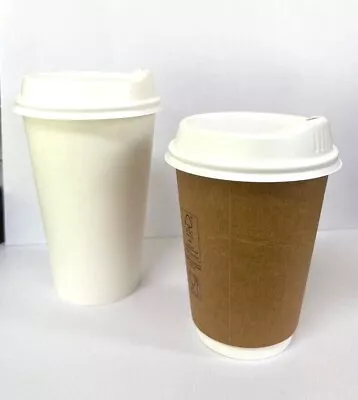 Disposable Coffee Cups 8oz 12oz 16oz Bulk Takeaway Paper Double Wall Take Away • $29.50