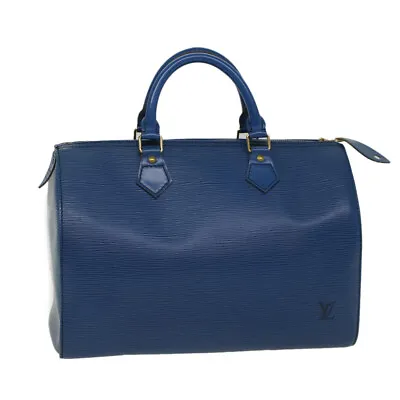 LOUIS VUITTON Epi Speedy 30 Hand Bag Toledo Blue M43005 LV Auth 53604 • $378