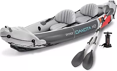 Intex 68310VM Dakota K2 2-Person Heavy-Duty Vinyl Inflatable Kayak W Oars NIB • $150