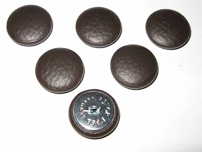 VERY DARK BROWN FAUX LEATHER BUTTONS - 23mm & 19MM UPHOLSTERY - CRAFT- B131 • £2.85