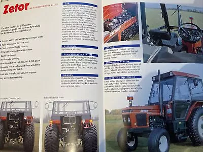 ZETOR 3320/3340 Tractor Brochure & Specifications-4 Pages • £8.99