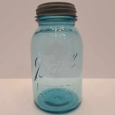Blue Ball Half Gallon Perfect Mason Jar With Original Zinc Lid #5 Vintage Nice  • $19.95