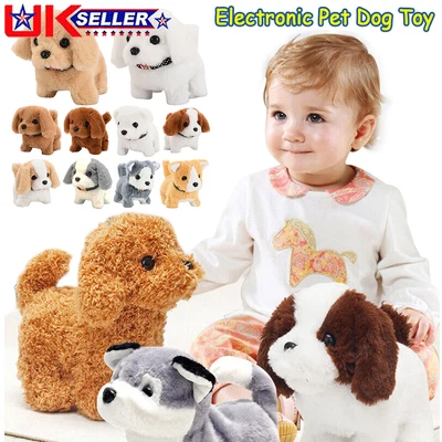 £4.19 • Buy Robot Electronic Dog Puppy Plush Wag Tail Toys Bark Walk Funny Toy For Kids Gift