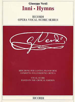 Giuseppe Verdi Inni Hymns Vocal Score & Piano Classical Sheet Music Book • $23.95