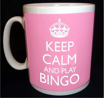 Keep Calm And Play Bingo Gift Mug Carry On Cool Britannia Retro • £9.99