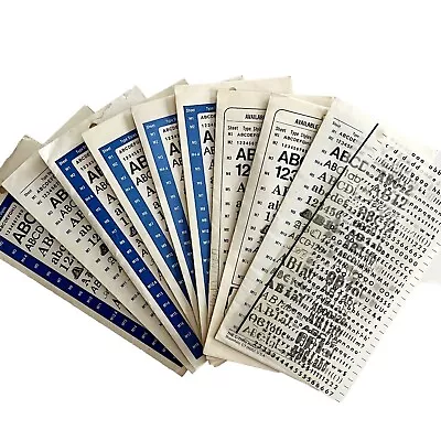 Dry Transfer Letters Vintage 70s Stencil Craft Lot C-Thru Graphics Ruler Co E58 • $38.49