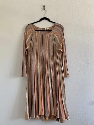 Anthropologie MOTH Nora Swing Dress Maxi Striped M Long Sleeve • $25