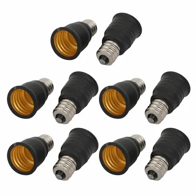 10pcs E12 To E17 Lamp Extender Adapter Converter Light Bulb Socket Holder Black • $13.29