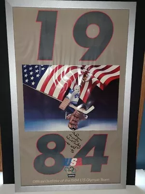  1984 Olympic Hockey Poster W/Herb Brooks AUTO  22x36  Miracle On Ice • $299