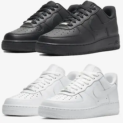 £84.99 • Buy Nike Air Force 1 Low '07 Womens Trainers White Black Low Top Sneakers