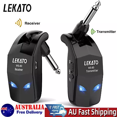 LEKATO Wireless Guitar Transmitter Receiver Audio System 2.4Ghz ISM 4 Channel • $49.99