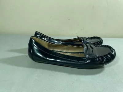 Me Too Women's Black Slip On Susan Moccasin Flats Size 7m • $8.71