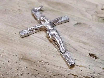 Sterling Silver 925 Jesus On Cross INRI Crucifix Necklace Pendant Ladies Mens • £24