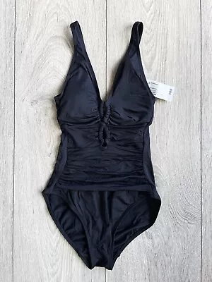 Lauren Ralph Lauren Swimsuit UK 8 Classic Black One Piece Swim BNWT • £50