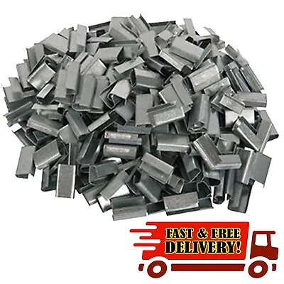 12mm Metal Hand Pallet Strapping Banding Seal Clips Semi Open - Heavy Duty • £15.90