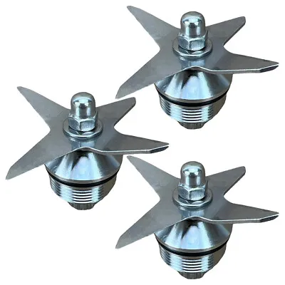 $62.99 • Buy 3 Pack Stainless Steel Wet Blade For Vitamix 64, 48, 32 Oz Standard Containers