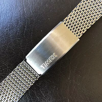 NOS Vintage 1970's Timex Mesh Watch Bracelet Strap - 19mm Ends • £22.50