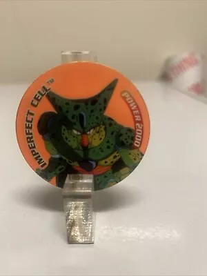 DBZ Dragon Ball Z FLURO Tazo Dizk Series 1 No. 20/40 Imperfect Cell D8 • $3