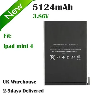  For Ipad Mini 4 Mini4 Replacement Battery Model: A1538 A1550 A1546  • £14.50