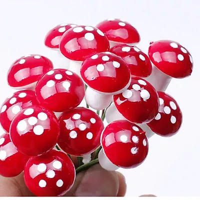 Mini Toadstool Mushroom Fairy Garden Ornament Decoration Indoors/Undercover Only • £1.90