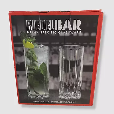 $45 Riedel Bar Clear Highball Glasses 2pc Set 10 Oz • $14.78